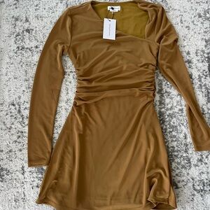 Lovers + Friends Long Sleeve Brown Dress XS NWT